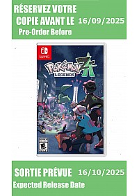*Précommande* Pokemon Legends Z-A / Switch
