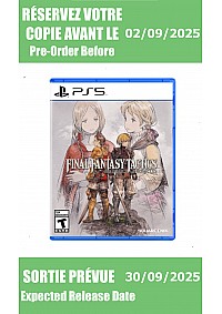 *Précommande* Final Fantasy Tactics: The Ivalice Chronicles/PS5