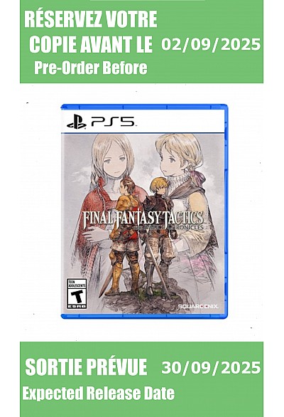 *Précommande* Final Fantasy Tactics: The Ivalice Chronicles/PS5