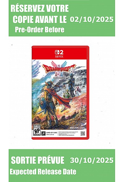 *Précommande* Dragon Quest I & II HD-2D Remake (Game Key)/ Switch 2