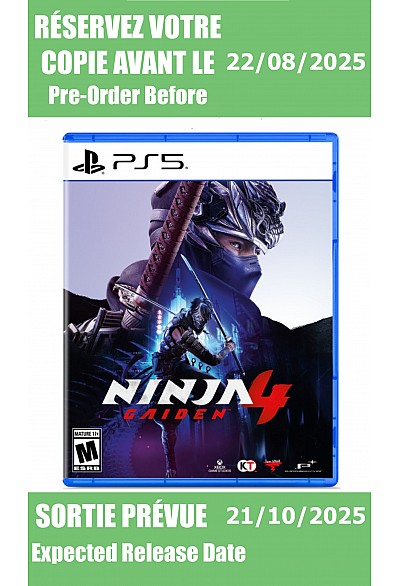 *Précommande* Ninja Gaiden 4/PS5