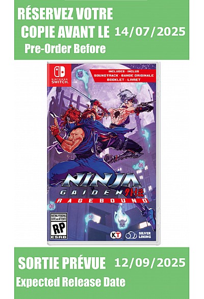*Précommande* Ninja Gaiden Ragebound/Switch