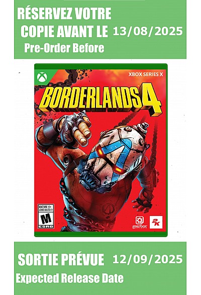 *Précommande* Borderlands 4/Xbox Series X