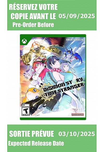 *Précommande* Digimon Story: Time Stranger/Xbox Series X