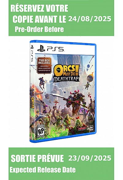 *Précommande* Orcs Must Die! Deathtrap/PS5