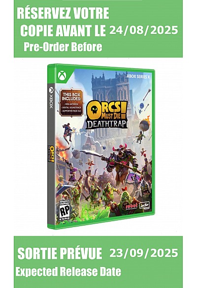 *Précommande* Orcs Must Die! Deathtrap/Xbox Series X