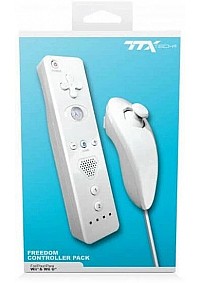 Ensemble De Manette Wiimote Plus et Nunchuk Pour Wii / Wii U Par TTX TECH - Blanc