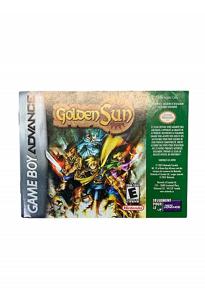 Livret AGB-AGSE-CAN Golden Sun GBA