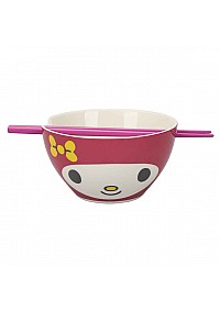 Bol A Ramen En Céramique Et Baguette - Hello Kitty