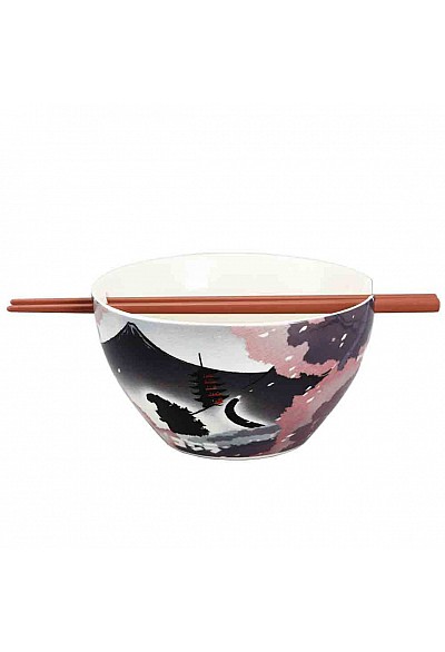 Bol A Ramen En Céramique Et Baguette - Godzilla