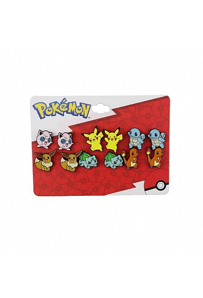 Ensemble de 6 Paires De Boucles d'Oreille Par Bioworld - Pokemon
