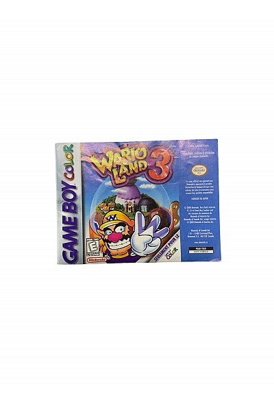 Livret CGB-AW8A-CAN Wario Land 3 Game Boy Color