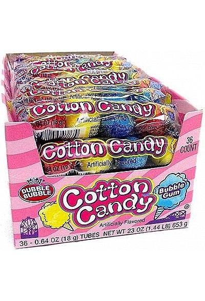 Gomme à Mâcher Dubble Bubble A La Barbe A Papa - Paquet De 4 Morceaux