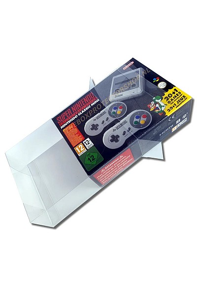Boite Protectrice De Plastique Souple Transparente Pour Super Nintendo Classique Mini