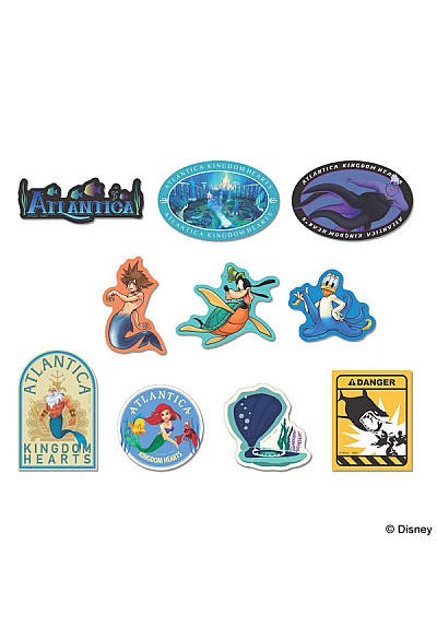 Ensemble De Dix Autocollants Style Travel Sticker Kingdom Heart- Atlantica