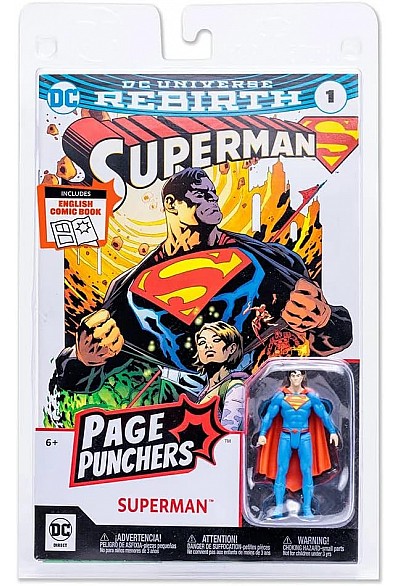 Ensemble Bande-Dessinée (Anglais) Et Figurine DC Par McFarlane - Superman 7.6 CM