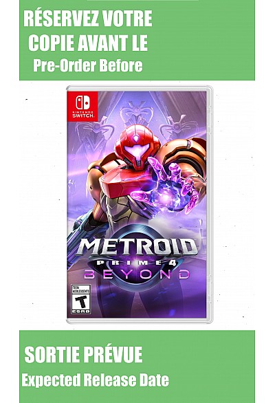 *Précommande* Metroid Prime 4: Beyond/Switch 04/12/2025 84.99$