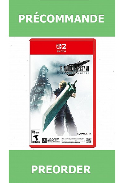 *Précommande* Final Fantasy VII Remake Intergrade (Game Key)/Switch2 22/01/2026 54.99$