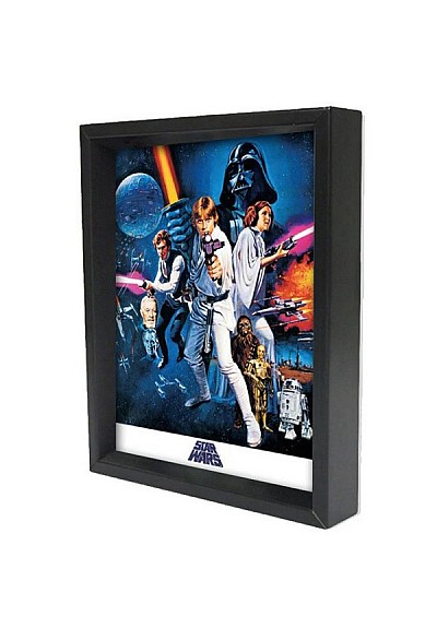 Cadre Diorama Shadow Box Star Wars Par Pyramid America - A New Hope 20 x 25 CM