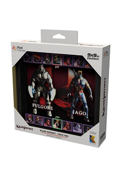 Cadre Diorama Shadow Box Killer Instinct Par Pixel Frames - Fight On! 23 x 23 CM