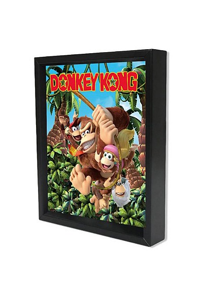 Affiche Encadre Donkey Kong 3D Shadowbox - Jungle Swing