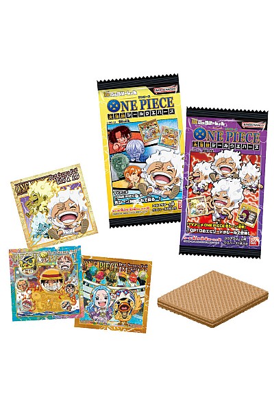 Duo De Gaufrette Et Autocollant  Bandai Niformation - One Piece