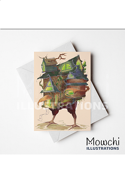 Carte de Souhait Non Lettrée Par Mowchi - Babayaga