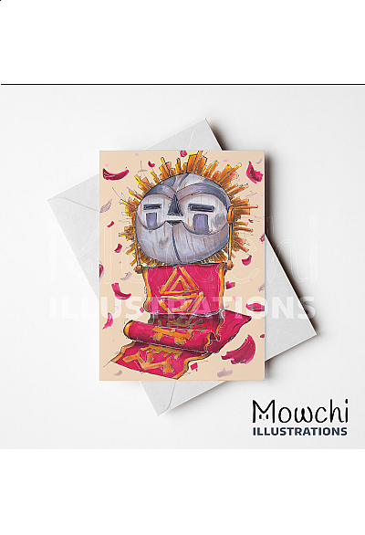 Carte de Souhait Non Lettrée Par Mowchi - Esquie