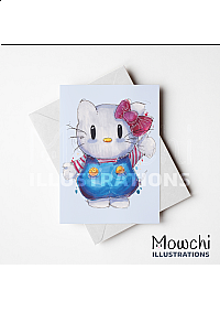 Carte de Souhait Non Lettrée Par Mowchi - HelloKitty