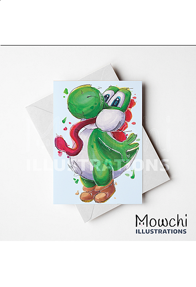Carte de Souhait Non Lettrée Par Mowchi - Yoshi