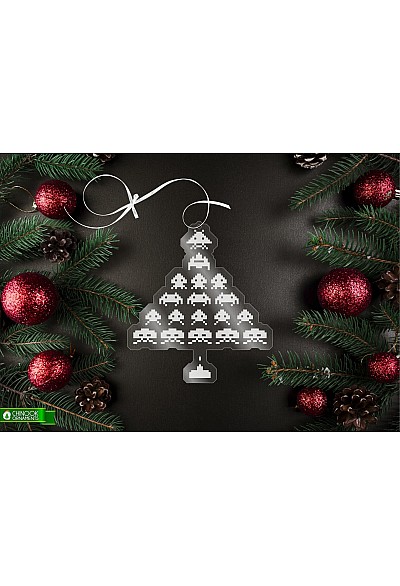 Ornement de Noël Par Chinook Crafts - Atari Space Invaders Tree
