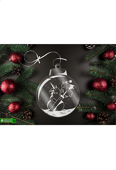 Ornement de Noël Par Chinook Crafts - Final Fantasy Moogle/Cloud