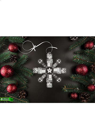 Ornement de Noël Par Chinook Crafts - Snowflake Super Mario