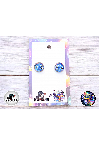 Boucles Style Boutons d'Oreilles par Power Up - Stitch