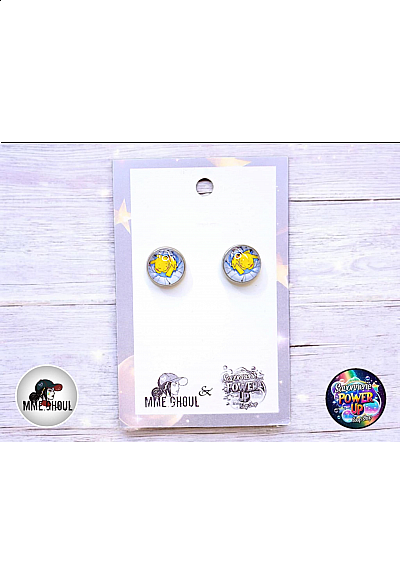 Boucles Style Boutons d'Oreilles Par Power Up - Pokemon Pikachu