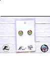 Boucles Style Boutons d'Oreilles Par Power Up - Chibi Mario