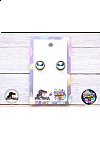 Boucles Style Boutons d'Oreilles Par Power Up - Jack Skellington
