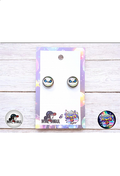 Boucles Style Boutons d'Oreilles Par Power Up - Jack Skellington