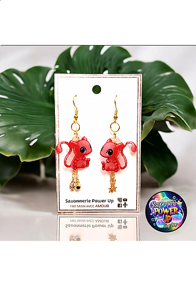 Boucles d'Oreilles Pokemon Par Power Up - Mew