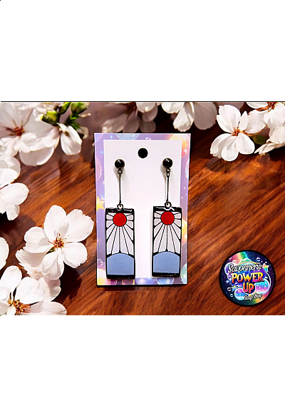 Boucles d'Oreilles Demon Slayer Par Power Up - Hanafuda