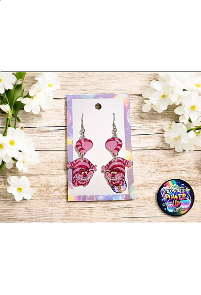 Boucles d'Oreilles Par Power Up - Cheshire Cat