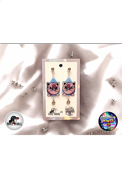 Boucles d'Oreilles Pokemon Par Power Up - Jigglypuff