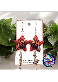 Boucles d'Oreilles Paper Mario Par Power Up - Mario