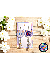 Boucles d'Oreilles Sailor Moon Par Power Up - Luna et Artemis