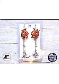 Boucles d'Oreilles Super Mario Par Power Up - Goomba