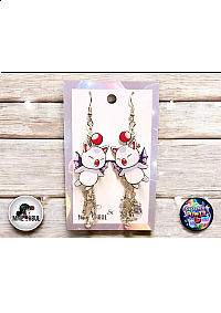 Boucles d'Oreilles Final Fantasy Par Power Up - Moogle