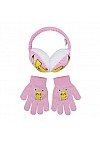 Ensemble Hivernal Pokemon Par Bioworld - Cache Oreille Et Mitaine Rose