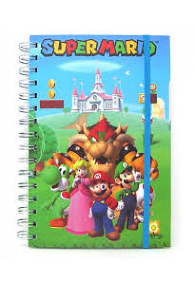 Carnet De Note Spirale Nintendo Par Pyramid America - Groupe de Personnages Super Mario