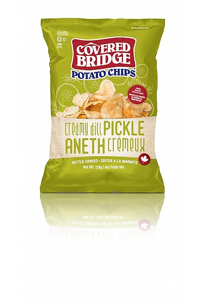 Croustilles Cuites à la Marmite par Covered Bridge - Aneth Crémeux 170G