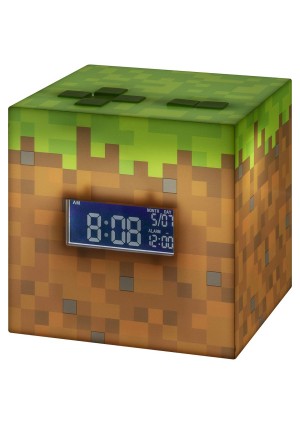 Réveille-Matin Digital Minecraft Par Paladone - Bloc De Terre 4 Pouces